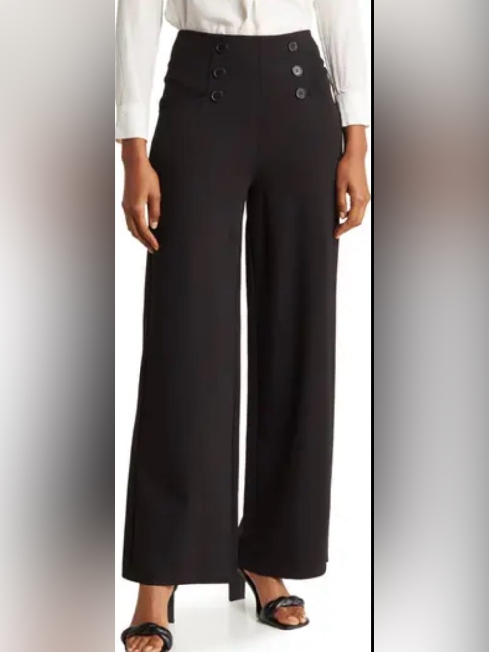 Max Studio Wide Leg Sailor Trousers